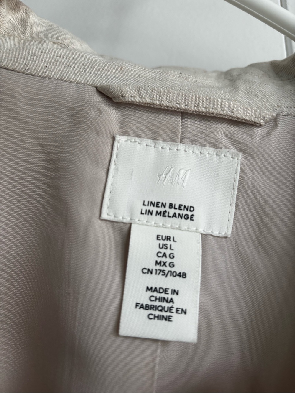 H&M Light Beige Oversized Linen-Blend Blazer - Picture 7 of 13